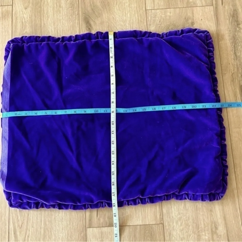 Vintage Purple Velvet & Tapestry Pillow Cover Sham